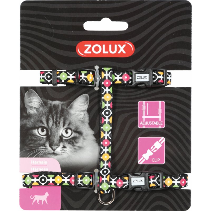 Postroj mačky ARROW nylon čierny Zolux