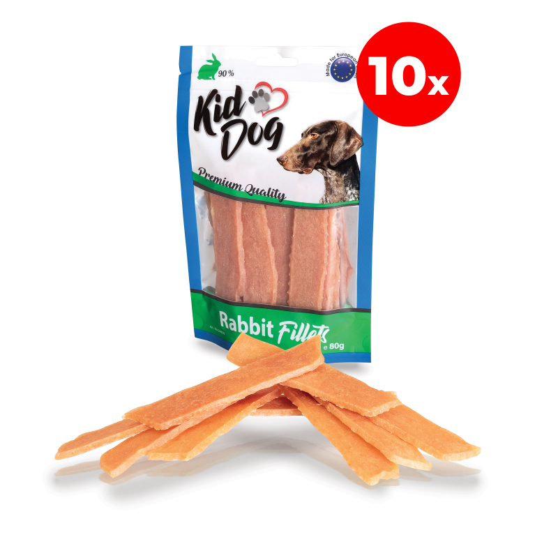 KIDDOG králičie filetované mäsko 10 x 80 g