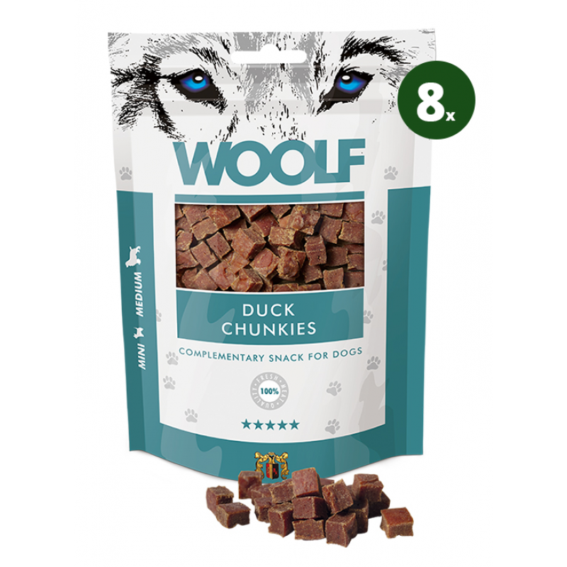 WOOLF Duck chunkies 8x100g