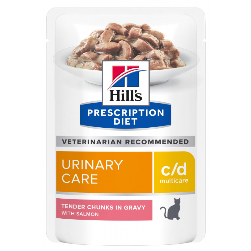 Hill's Fel. PD C/D MultiCare Salmon vrecko 12x85g