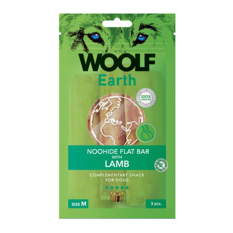 Woolf pochúťka Earth NOOHIDE M Lamb 90g