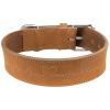 RUSTIC kožený obojok Heartbeat, M: 38-47cm/40mm, hnedá