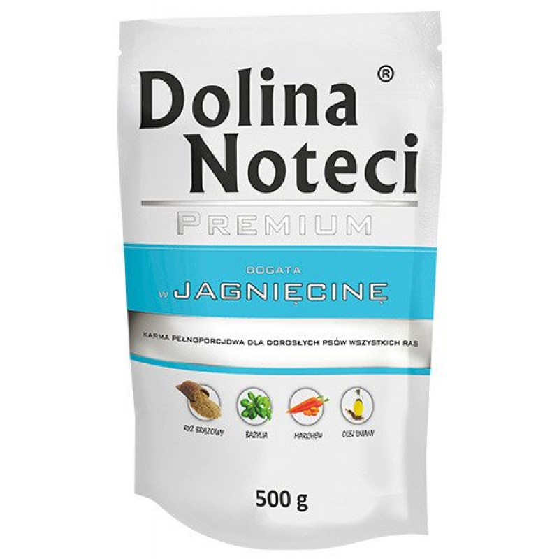 DOLINA NOTECI PREMIUM jahňacia kapsička pre psov 500 g