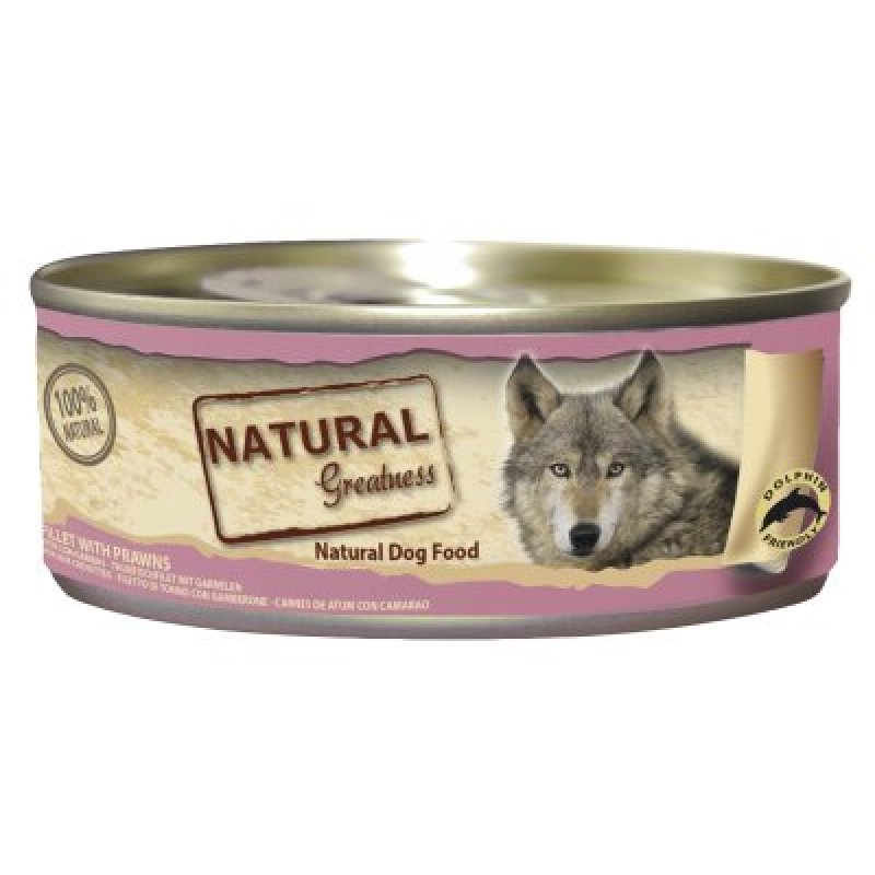 Natural Greatness filet tuniak+krevety, konzerva pre psov 156 g