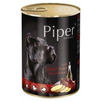 PIPER s hovädzou pečeňou a zemiakmi, konzerva pre psov 400g