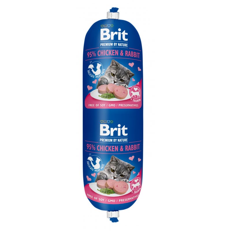 Brit Premium Cat by Nature Sausage Chicken&Rabbit 180g