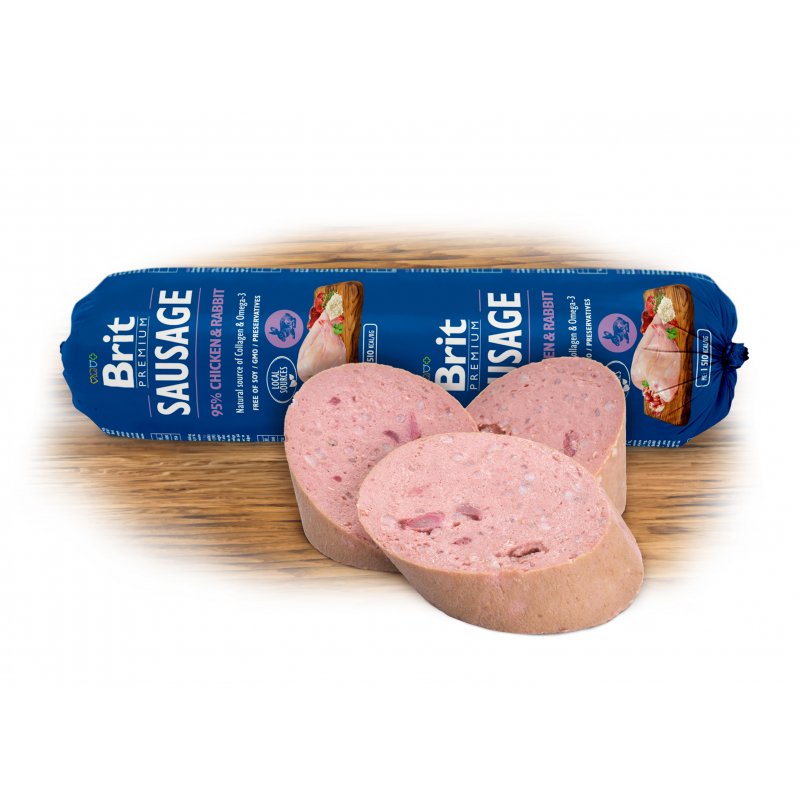 Brit Sausage Chicken & Rabbit 800g (min. odběr 24 ks)