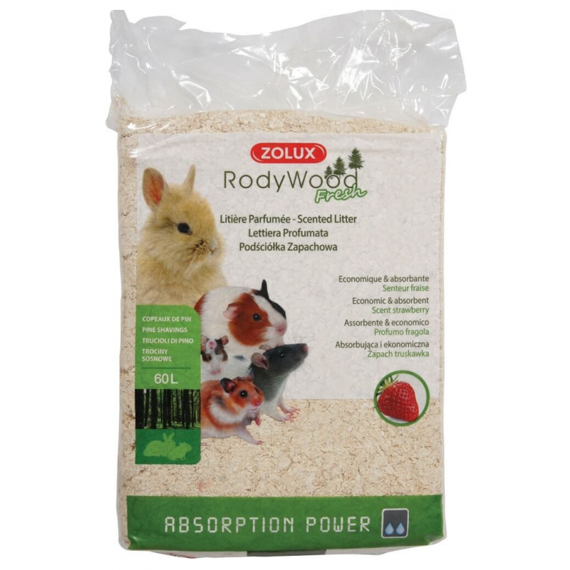 Podstielka RodyWood Fresh Strawberry 60l Zolux