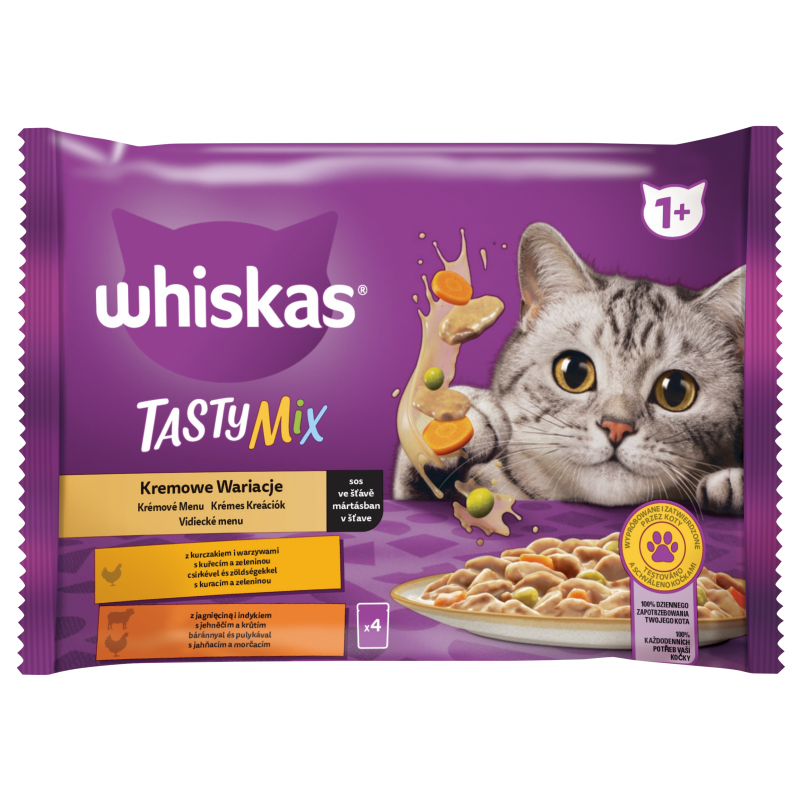 Whiskas kaps. Tasty Mix Creamy Creations 4x85g