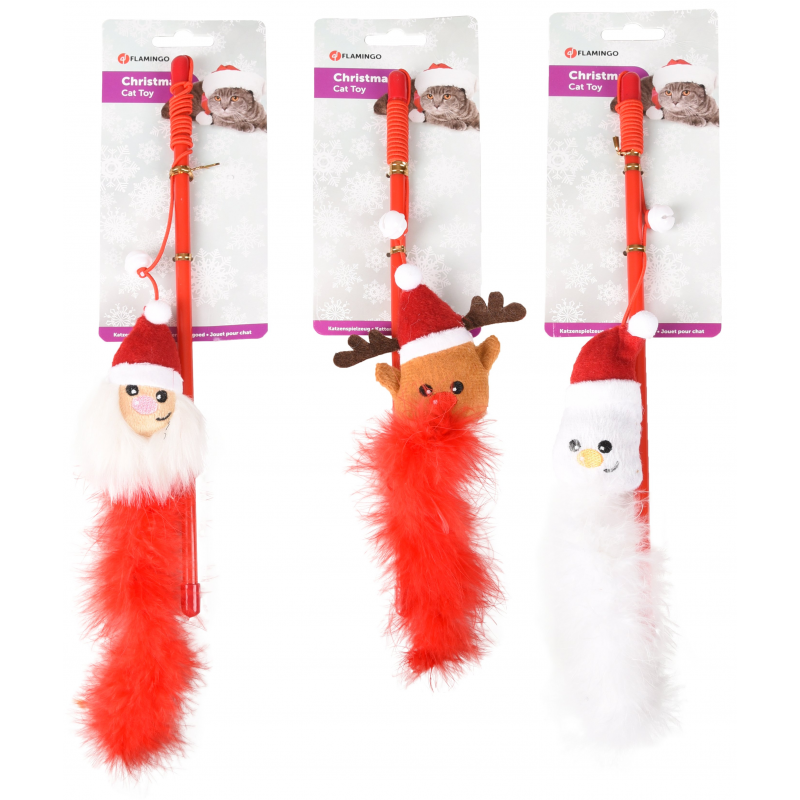 Flamingo Vianočná hračka pre mačky snehuliak/santa/sob