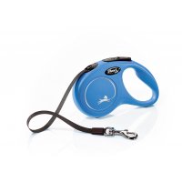 Vodítko FLEXI Classic modrá S pásik 5m/15kg