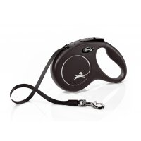Vodítko FLEXI Classic černá M pásek 5m/25kg