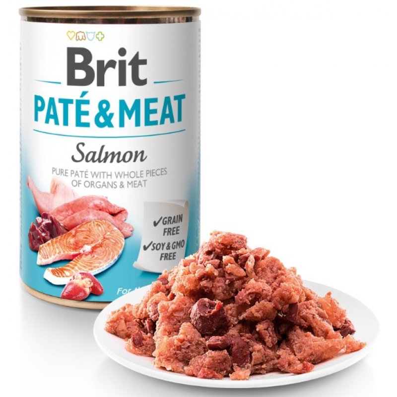 Brit Dog konz Paté & Meat Salmon 800g