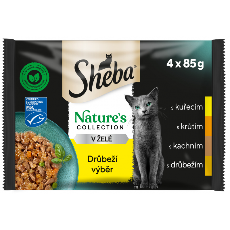 Sheba vrecko Nature hydinový výber 4x85g