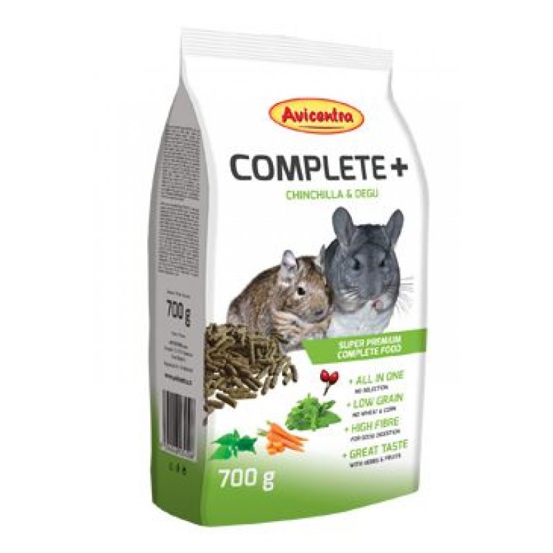 Avicentra COMPLETE+ činčila, degu chillský 700g