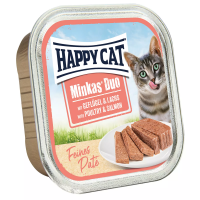 Happy Cat Minkas Duo Geflügel & Lachs Paté 100 g (min. odber 16 ks)
