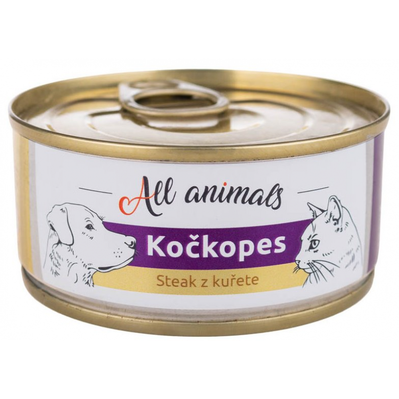 All Animals kočkopes steak z kuřete 100g