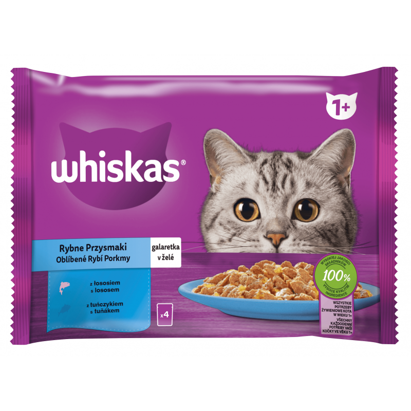 Whiskas vreciek. Core rybí výber v želé 4x85g