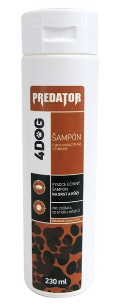 Šampon antiparazitní PREDATOR 4DOG 250ml
