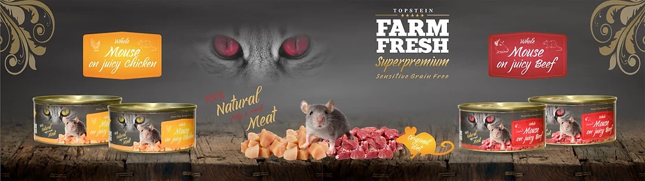 Farm Fresh Cat Whole Mouse on juicy chicken beef