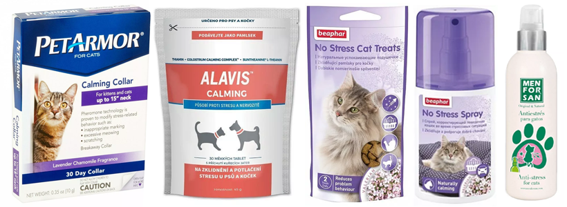 Zklidňující antistresové přípravky pro kočky