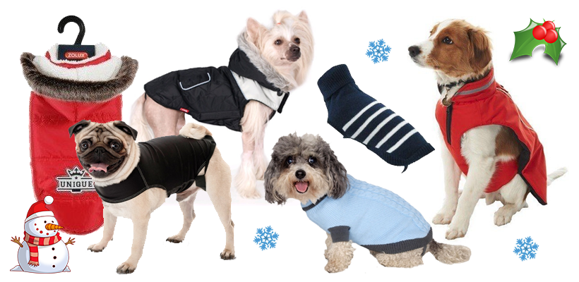 Vánoční dárky pro psy oblečky svetry